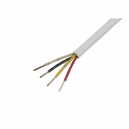 AMERICAN IMAGINATIONS 12000 in. Cylindrical White Phone Wire in Plastic-Copper AI-37714